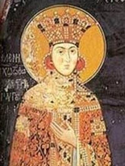 Елена Българска, детайл от стенописен портрет