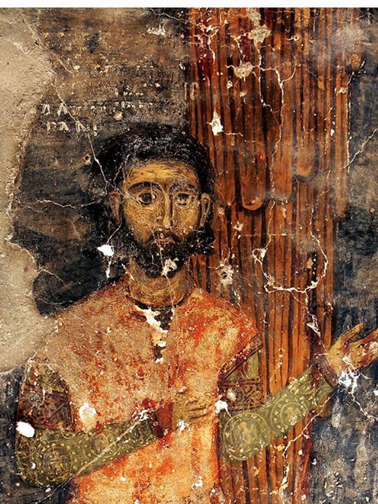 Fresco portrait of Tsar Michael II Asen, Kastoria