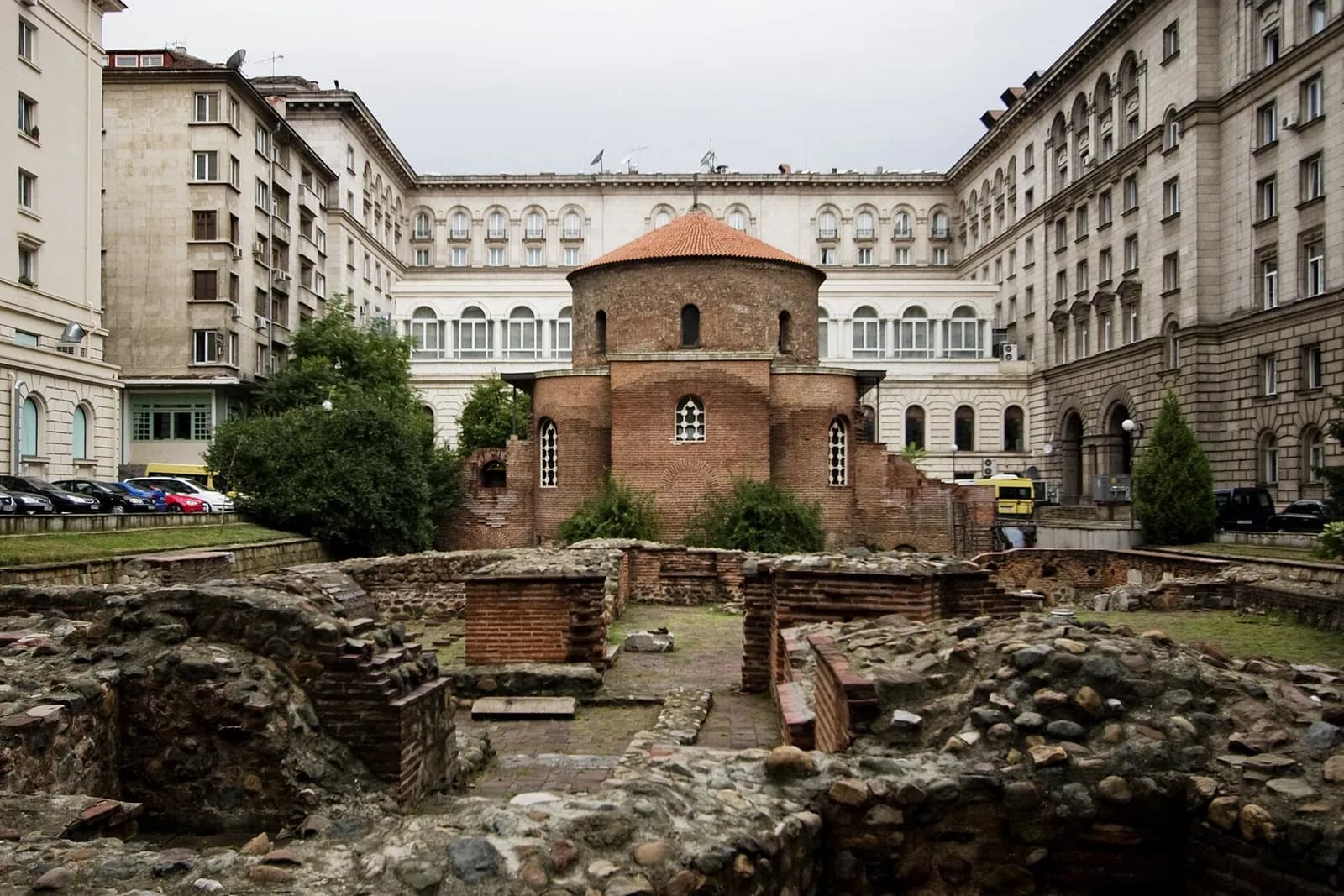 The Rotunda of St George among the ruins of Serdica, Sofia