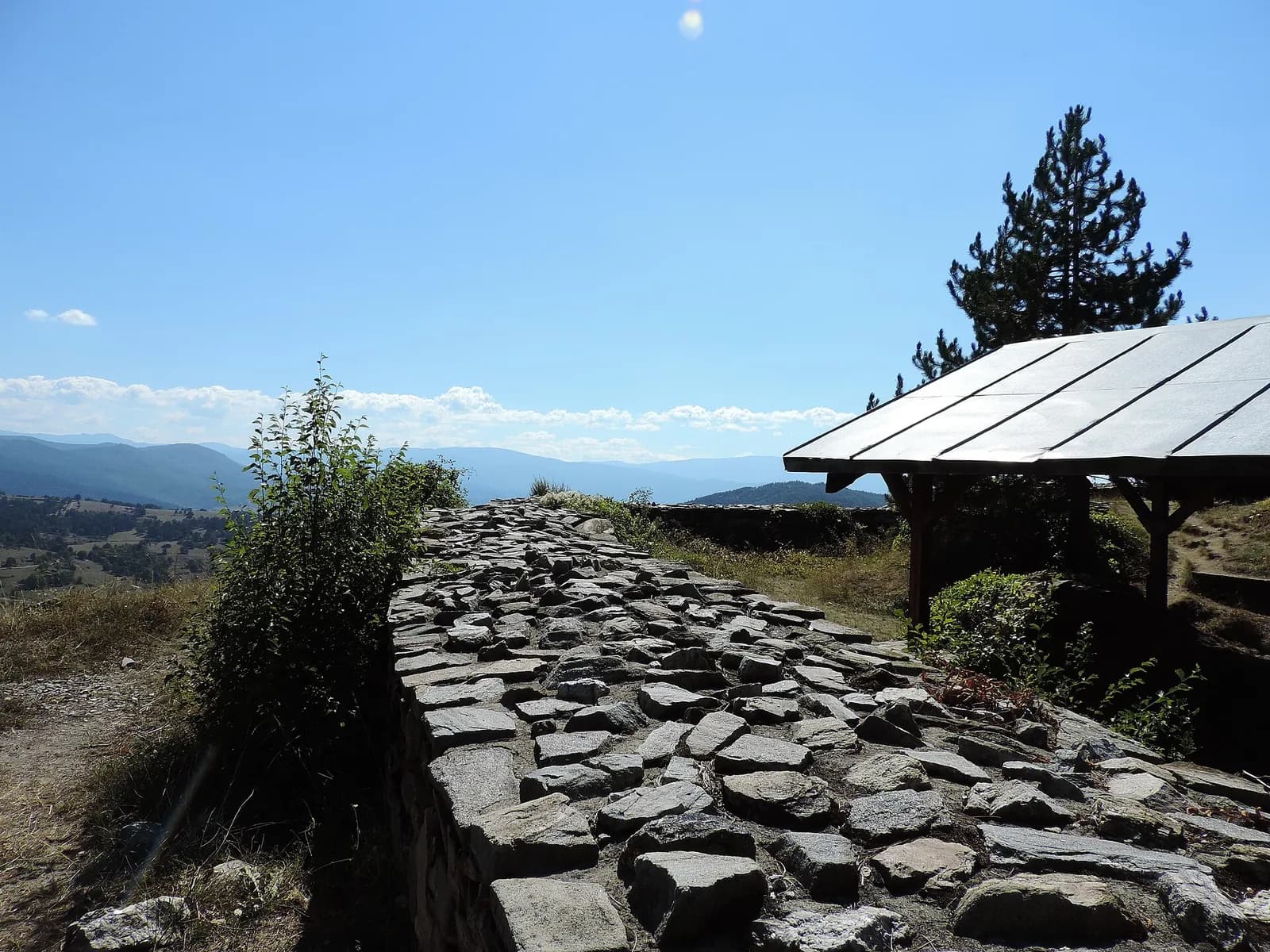 Walls of the Tsepina fortress in the Rhodopes